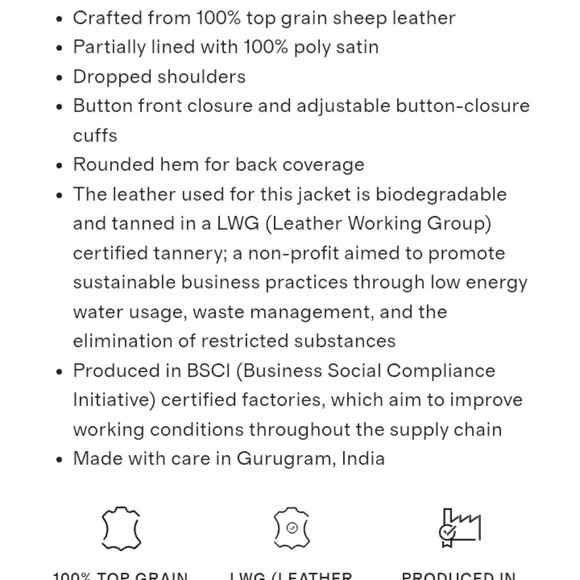 NWT Quince 100% Leather Shirt Jacket. Small. Brown. $180. Perfect condition. - Picture 15 of 16